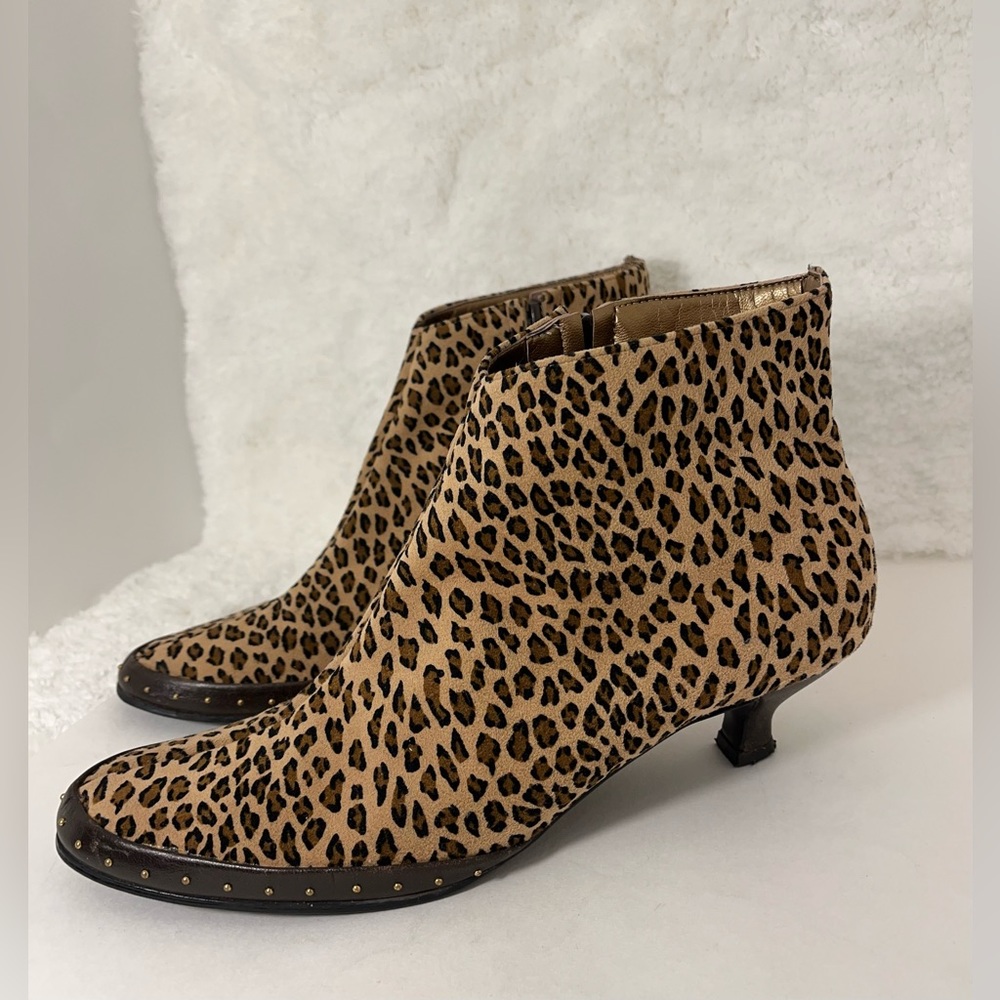 California Magdesians-80s/90s Vintage, USA, Leopard, Kitten Heel, Boot. Size-9N - Picture 5 of 11